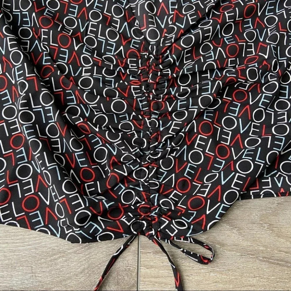 NWT Rachel Rachel Roy Love  Drawstring Tie Crop Top - Picture 8 of 11